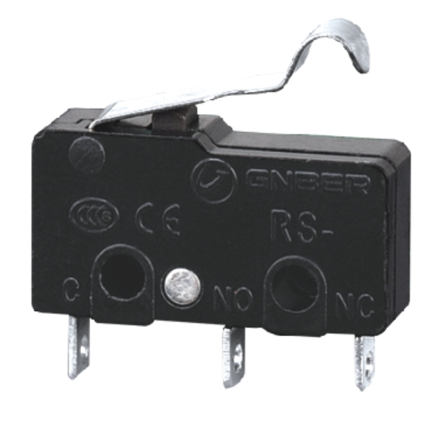 RS-5GL2S 5A 125VAC curved lever type mini micro switch