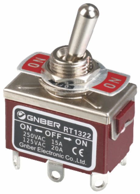 RT1322-E Miniature toggle switch One pole on-off screw terminal type toggle switch