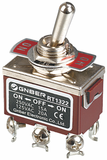 RT1322 Miniature toggle switch One pole on-off screw terminal type toggle switch