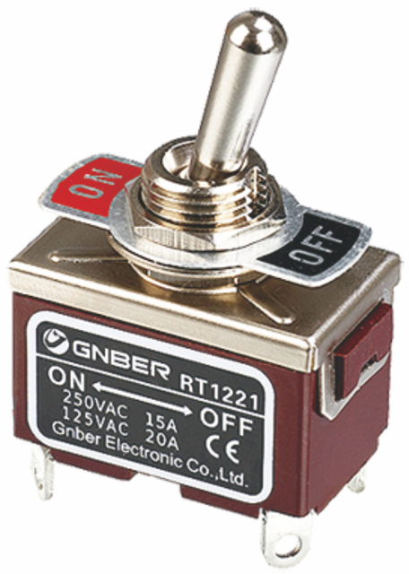 RT1221-E Miniature toggle switch One pole on-off screw terminal type toggle switch