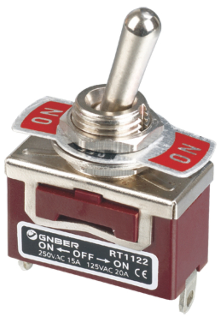 RT1122-E Miniature toggle switch One pole on-off screw terminal type toggle switch