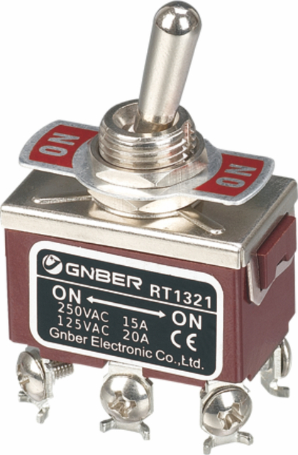 RT1321 Miniature toggle switch One pole on-off screw terminal type toggle switch